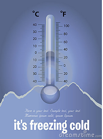 Thermometer Freezing Royalty Free Stock Photos