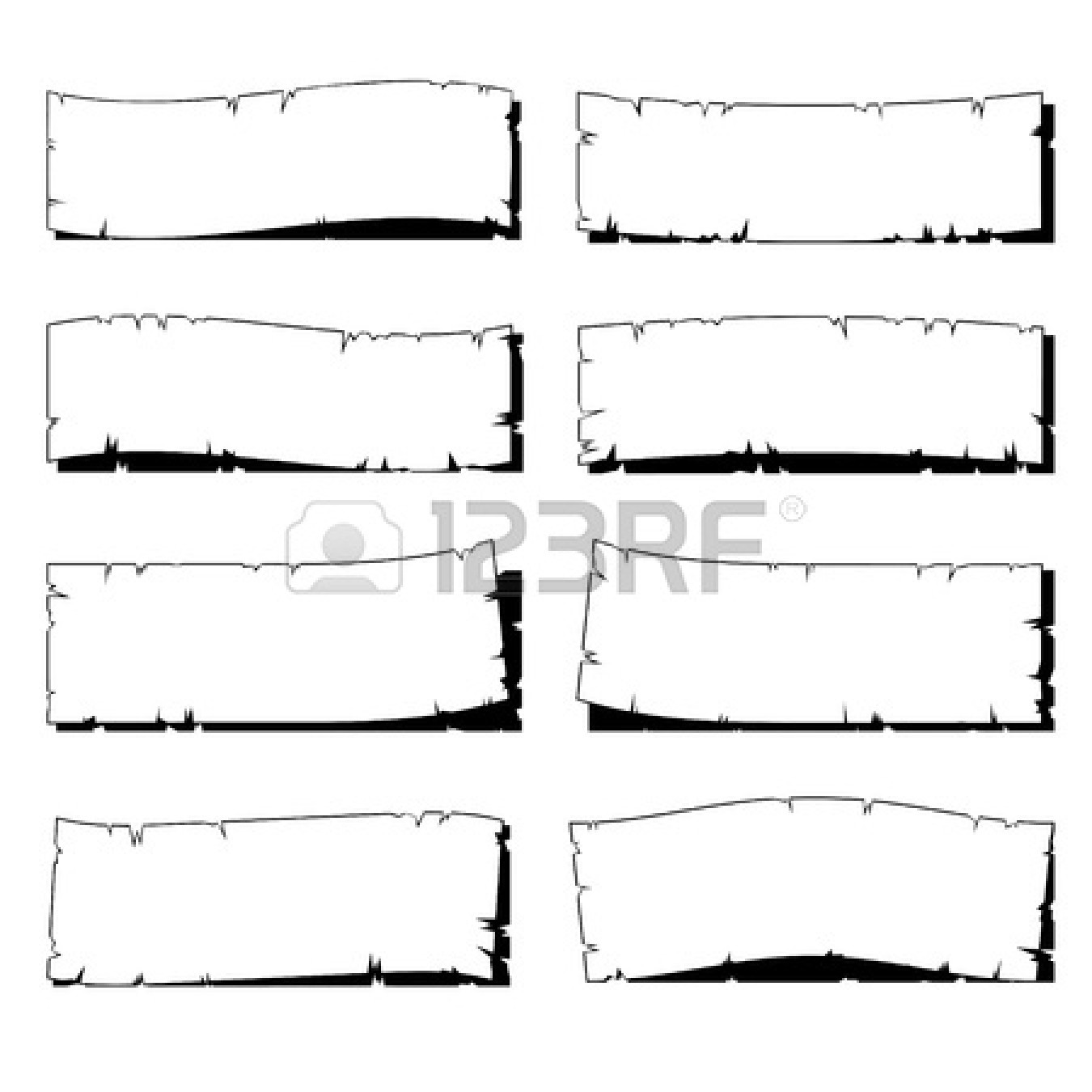Torn Notebook Paper Clipart 15254703 Set Of White Ripped Old Paper