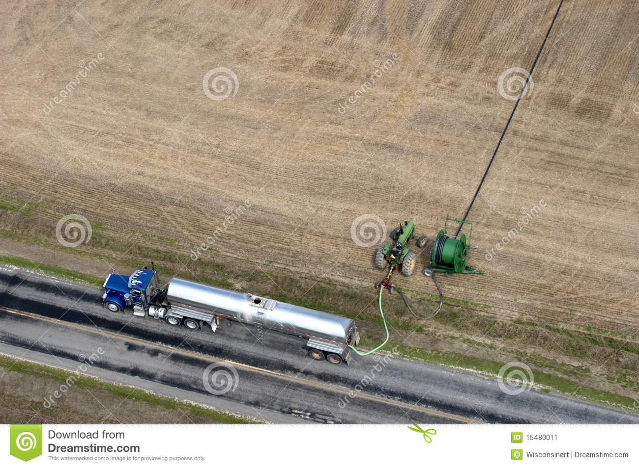 Truck Pumping Manure Farm Field Agriculture Stock Image   Image