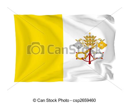 Vatican City  High Resolution European Flag Series  With Fabric