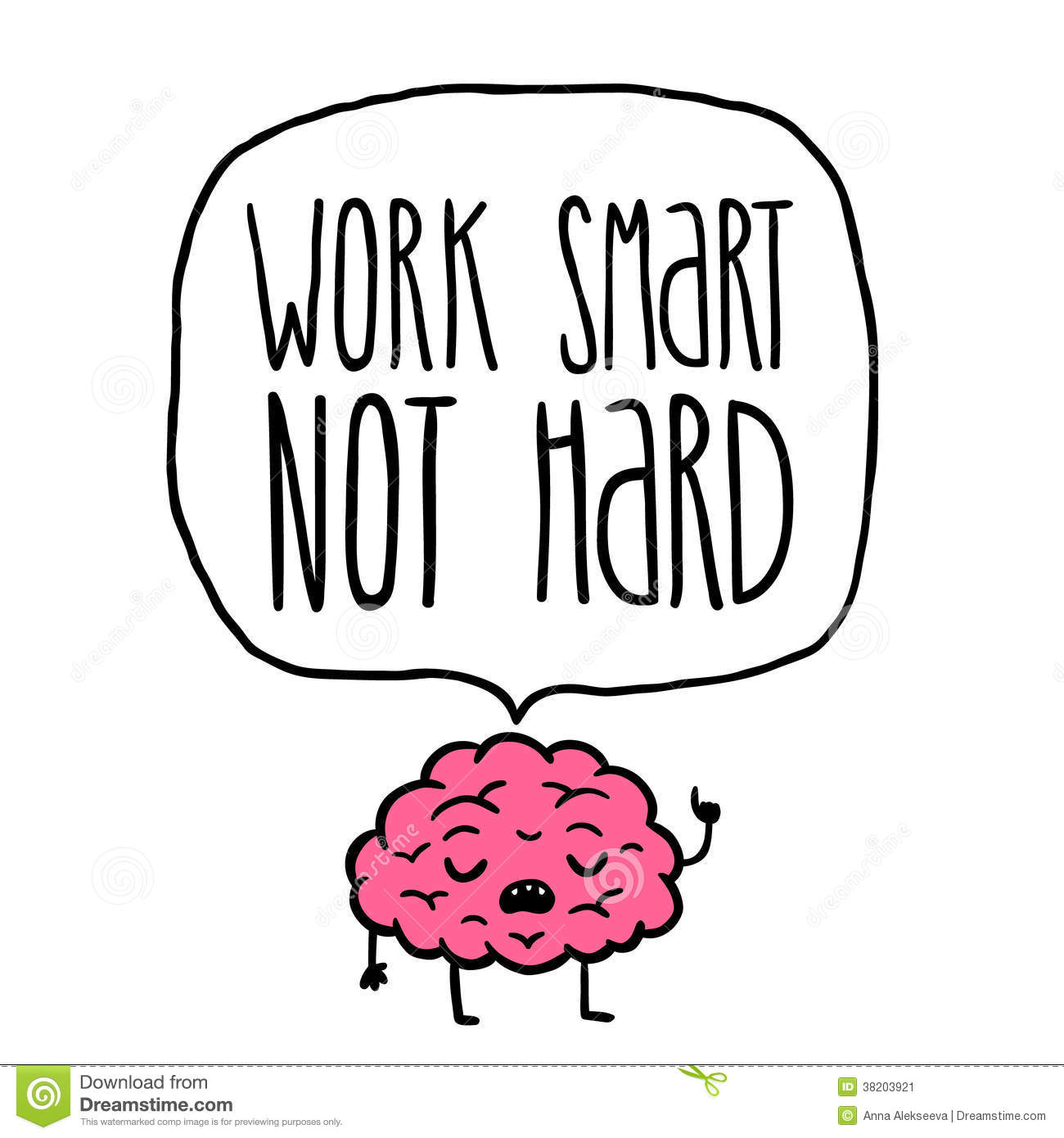 Work Smart Not Hard Illustration Stock Image   Image  38203921