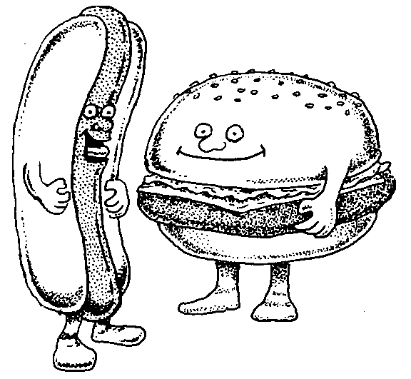 Burger Clipart Black And White Free Black And White Clipart