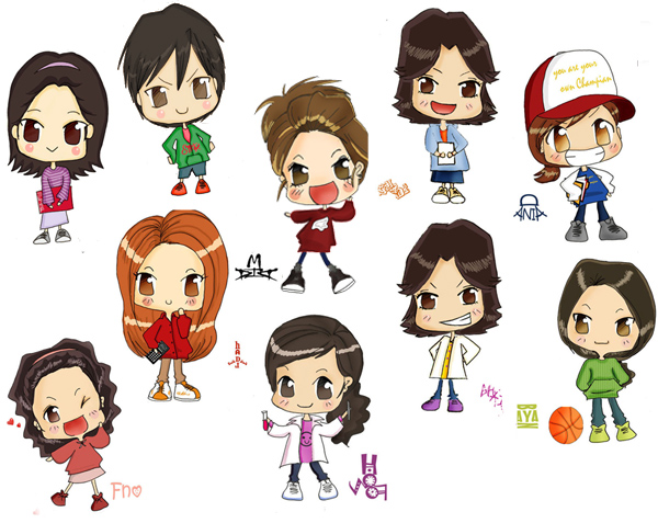 Chibi Friends Xd By  Mahaash