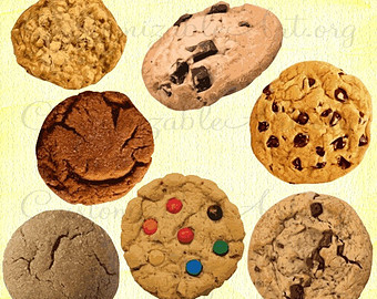Digital Cookies Clip Art Scrapbook Images Chocolate Chip Oatmeal