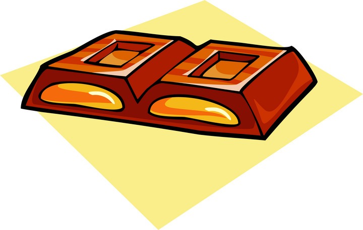 Drawing Of A Caramel Filled Candy Bar