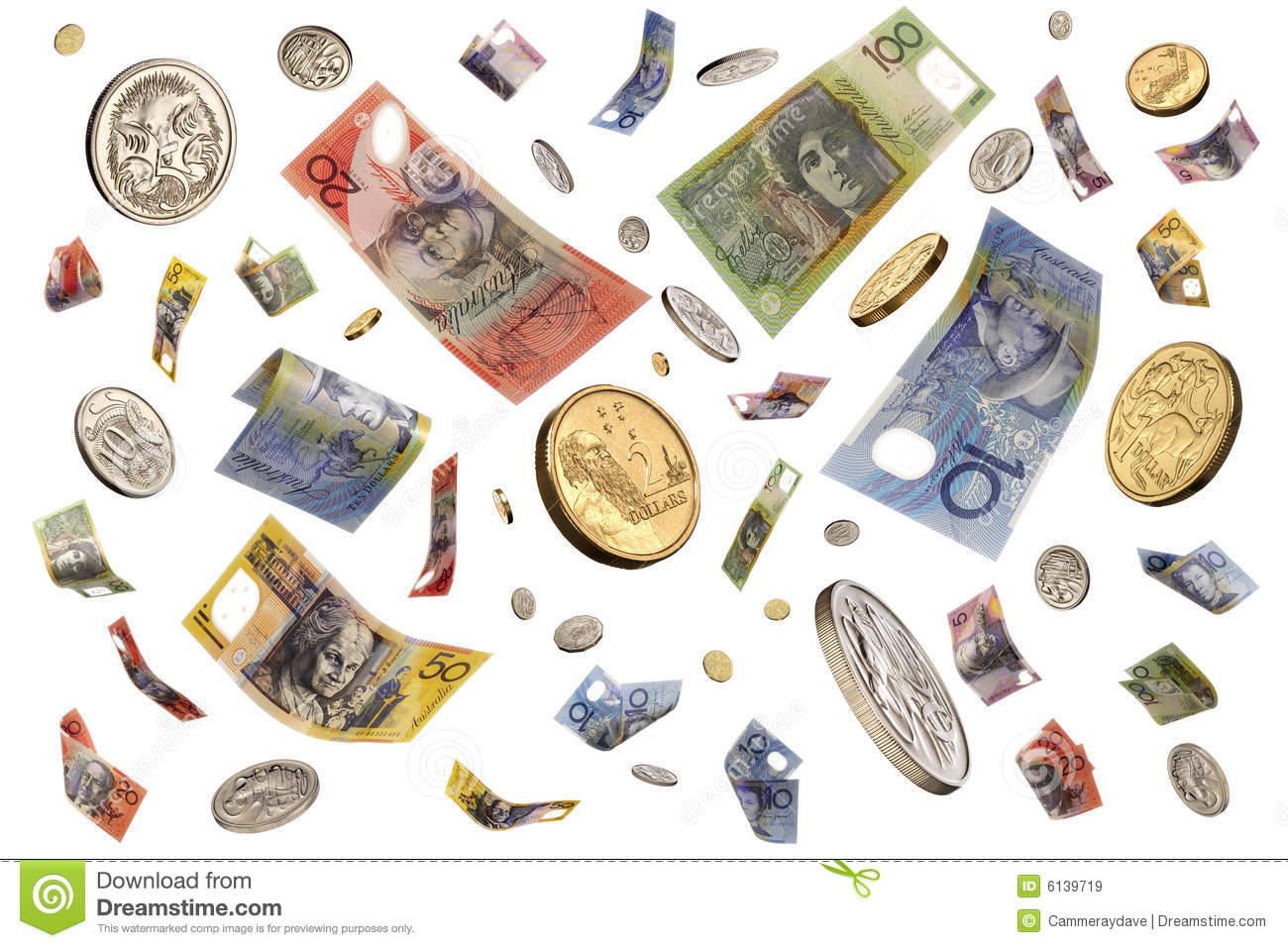 Falling Raining Australian Money Royalty Free Stock Images   Image    