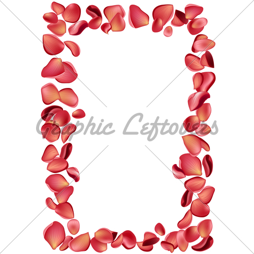 Frame Made Of Rose Petals   Gl Stock Images