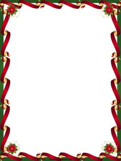 Gold And Red Ribbons Line The Sides Of This Free Printable Christmas    