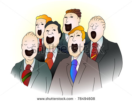 Male Chorus In Action Stock Vector Illustration 78494608