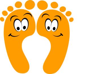 Orange Happy Feet Clip Art At Clker Com   Vector Clip Art Online    