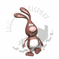 Rabbit Walking Animated Clipart