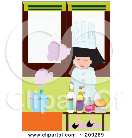 Royalty Free  Rf  Chef Girl Clipart   Illustrations  1