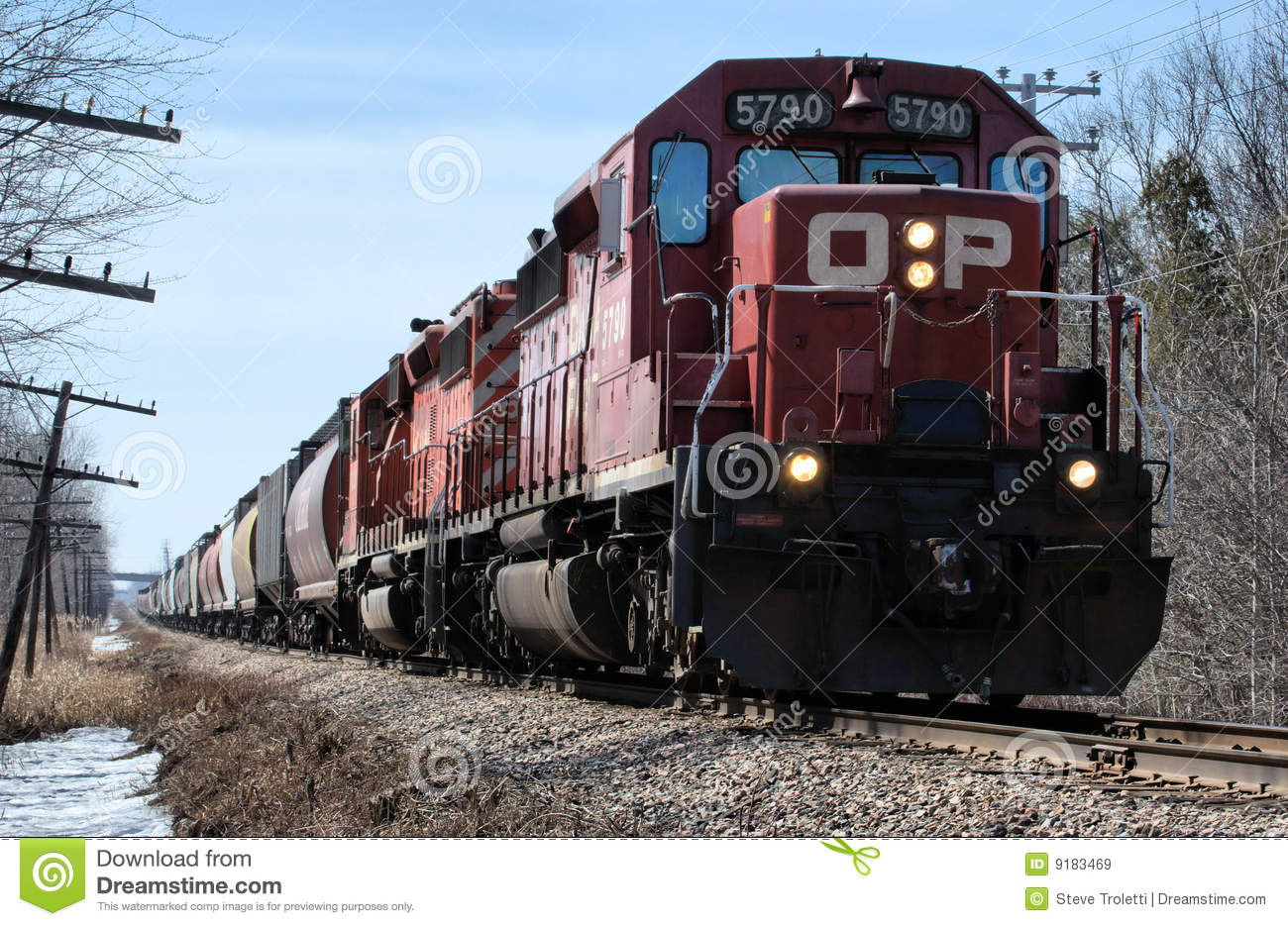 Royalty Free Stock Images  Diesel Locomotive Freight Train