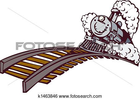 Stock Illustration   Cartoon Styled Vintage Train  Fotosearch   Search