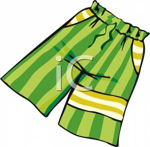 Striped Shorts   Royalty Free Clipart Picture