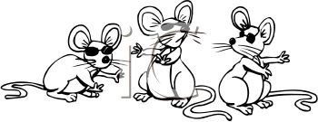 Three Blind Mice Clipart   Royalty Free Clip Art Illustration