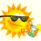 Waving Good Afternoon Sun Emoticon   Emoticons And Smileys For