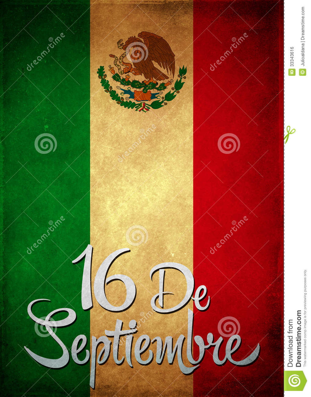16 Mexican Independence Day Spanish Text Card   Poster   Copyspace