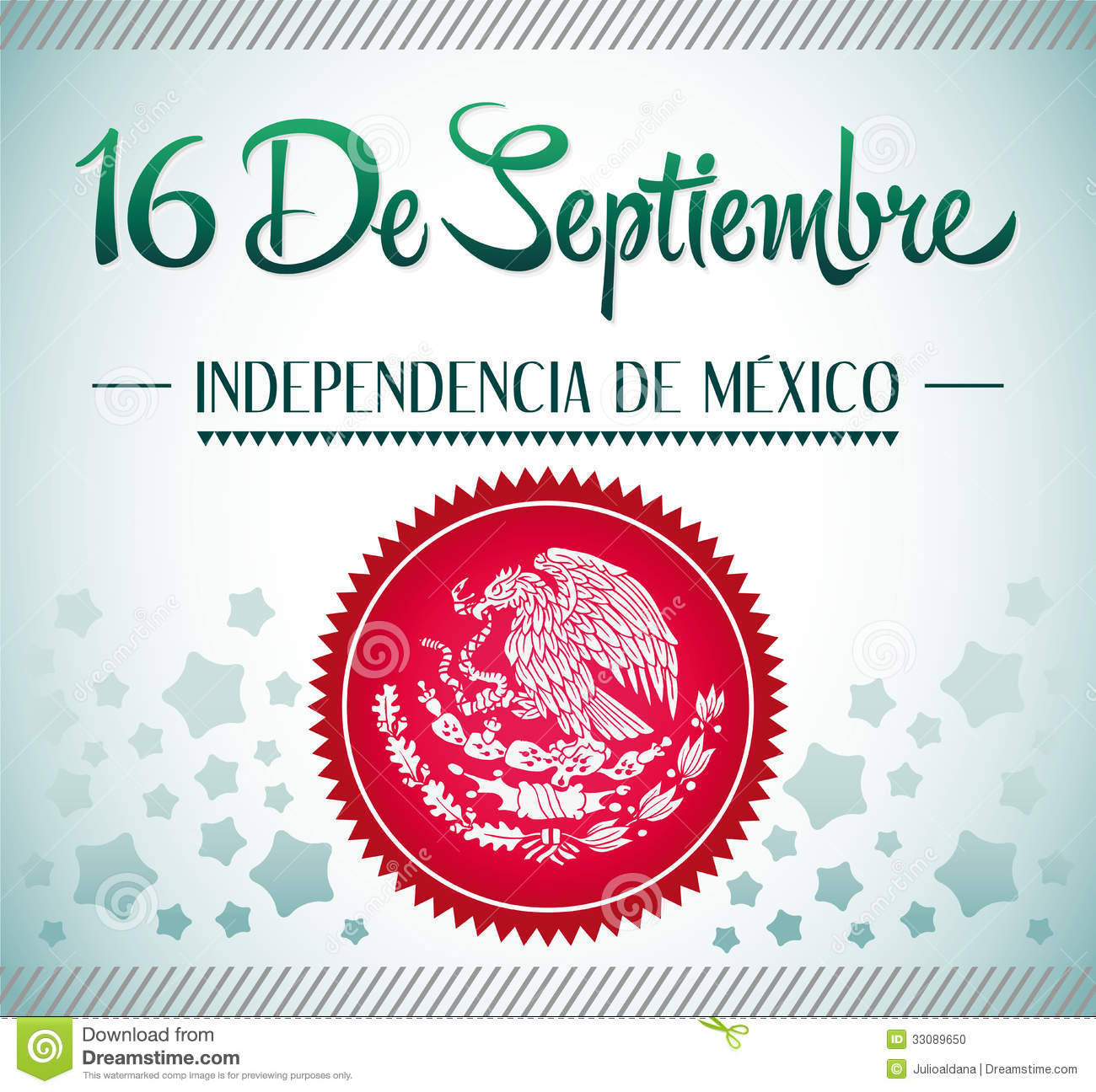     16 Mexican Independence Day Spanish Text Card   Poster   Ribbon