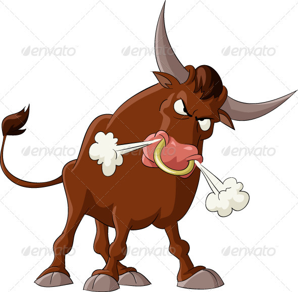 Angry Bull Graphicriver   Vectors   Characters Animals 731725