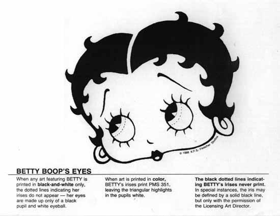     Betty Boop Da Colorare Betty Boop   Artist S Guidelines For Betty S