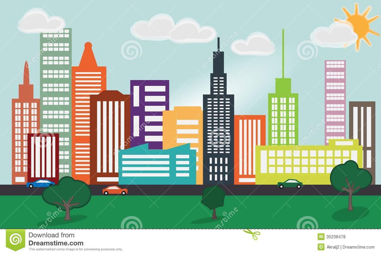 Big City In Distance Royalty Free Stock Photos   Image  35238478