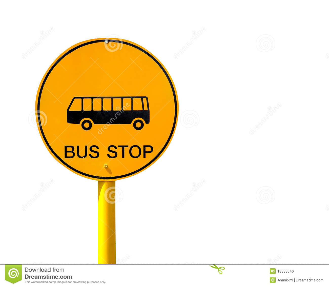 Bus Stop Sign Royalty Free Stock Image   Image  18333046
