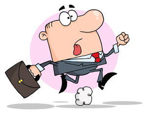 Business Clipart Image   Business Man Rushing Because He S Late For
