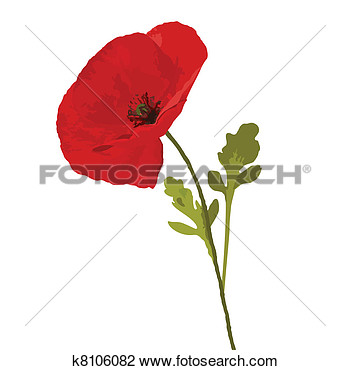 Clip Art   Poppy Red  Fotosearch   Search Clipart Illustration