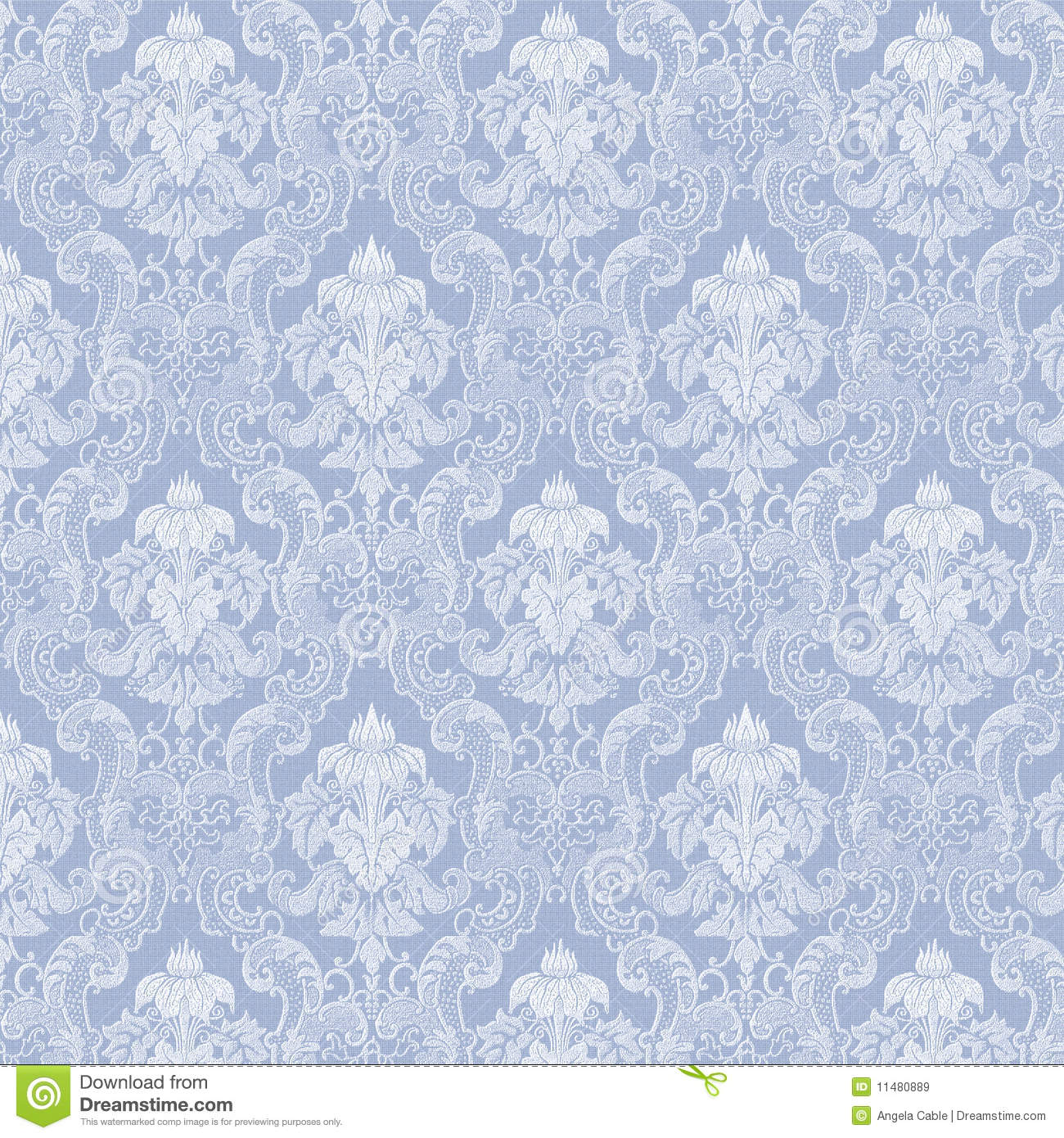 Digitally Created Background Of White Lace Against A Blue Background