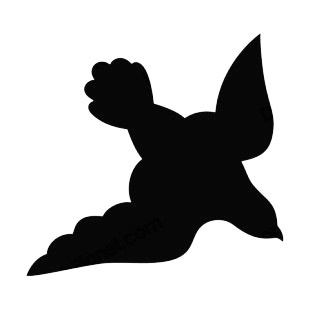 Dove Flying Silhouette Birds Decals Decal Sticker  15741