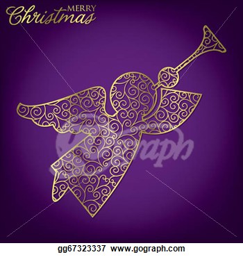 Drawing   Elegant Filigree Christmas Card In Vector Format   Clipart