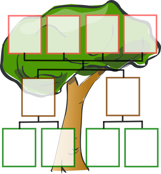 Family Tree   3 Generation Clip Art At Clker Com   Vector Clip Art    