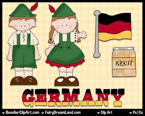 German Kids Digital Clip Art   Commercial Use Graphic Image Png Clipa    