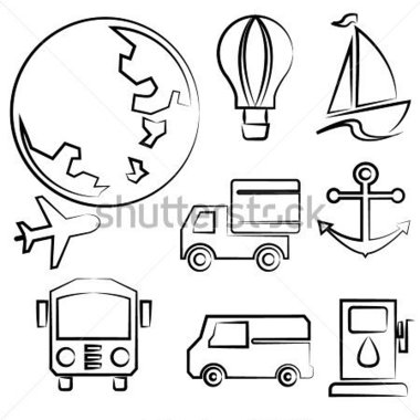Global Transportation Icon Set Shipping Icon Set Drawing Line Icons