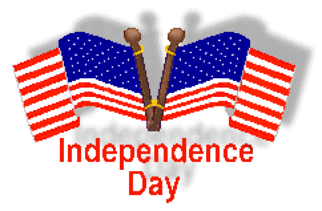 Independence Day Clip Art  Flags Small Red Text