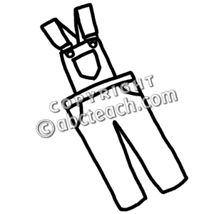 Of 1 Clothes Illustration Black And White Clothes Overalls Clip Art