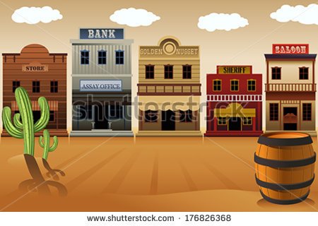 Old Western Town Layout Old Western Town   Stock