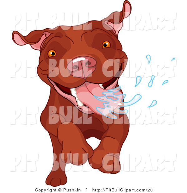 Pit Bull Running Clip Art