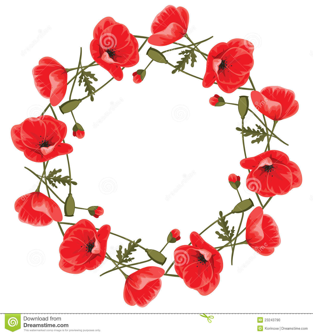 Poppies Clipart Wreath Of Red Poppies