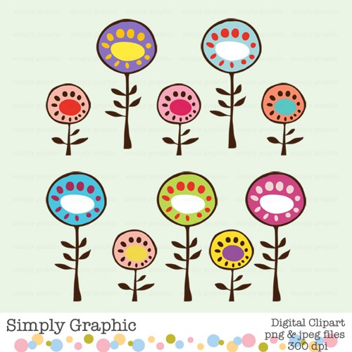 Poppy Clipart Poppy Clip Art Poppies Art Digital Flower Mod C038