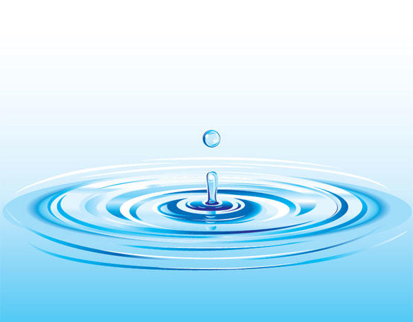 Realistic Water Drop Splash Vector