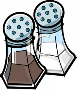 Salt And Pepper Shakers   Royalty Free Clipart Picture