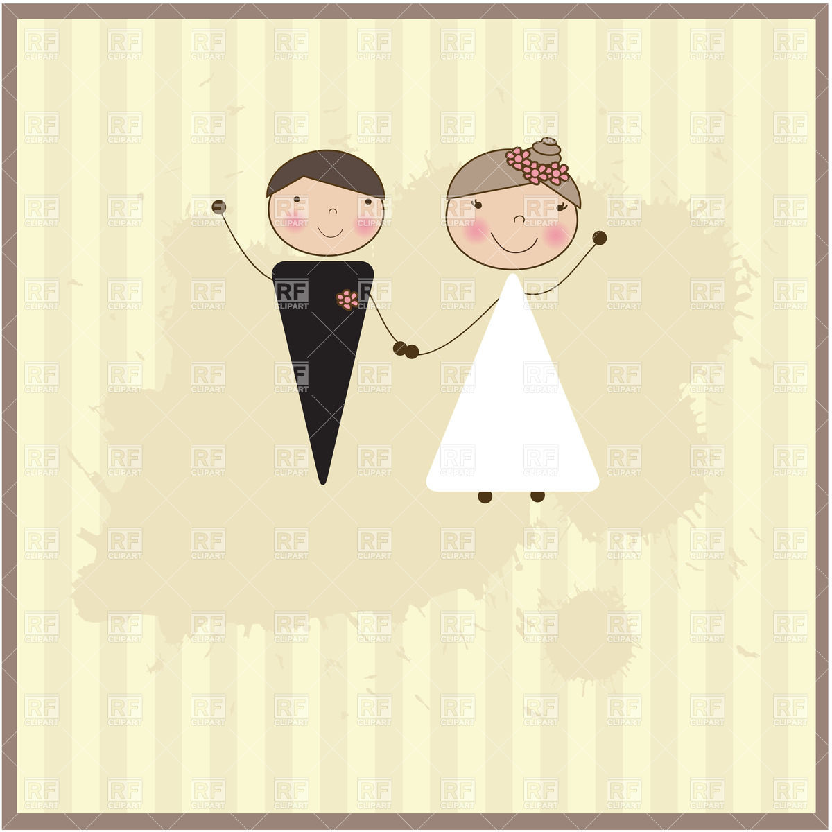     Wedding Couple   Bride And Groom Download Royalty Free Vector Clipart