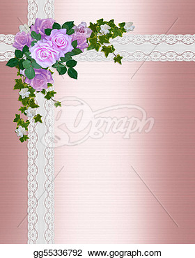 With White Lace Ribbons Copy Space  Stock Illustration Gg55336792