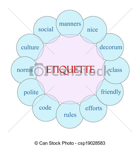 Workplace Etiquette Clipart Etiquette Circular Word