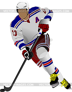 Image Of A Ice Hockey Goalie Playing Ice Hockey In A Vector Clip Art