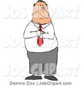 Job Clip Art Of An Angry Male Business Person Standing With His Arms    
