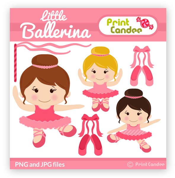 Little Ballerina Digital Clip Art Personal And By Printcandee