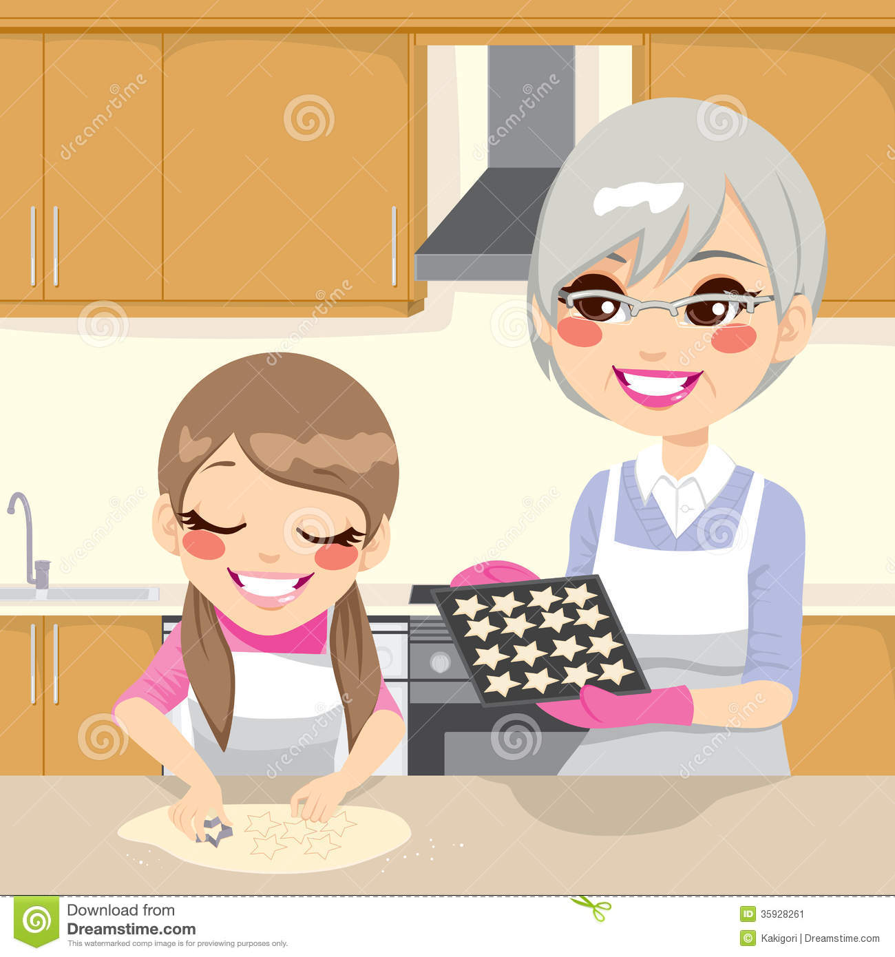 Making Cookies Together Stock Image   Image  35928261